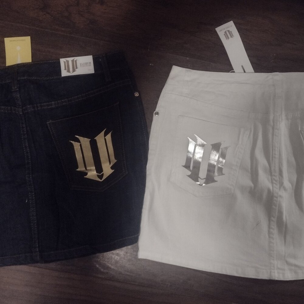 New with tags 2; Eleven by Venus Williams jeans mini skirts size 12